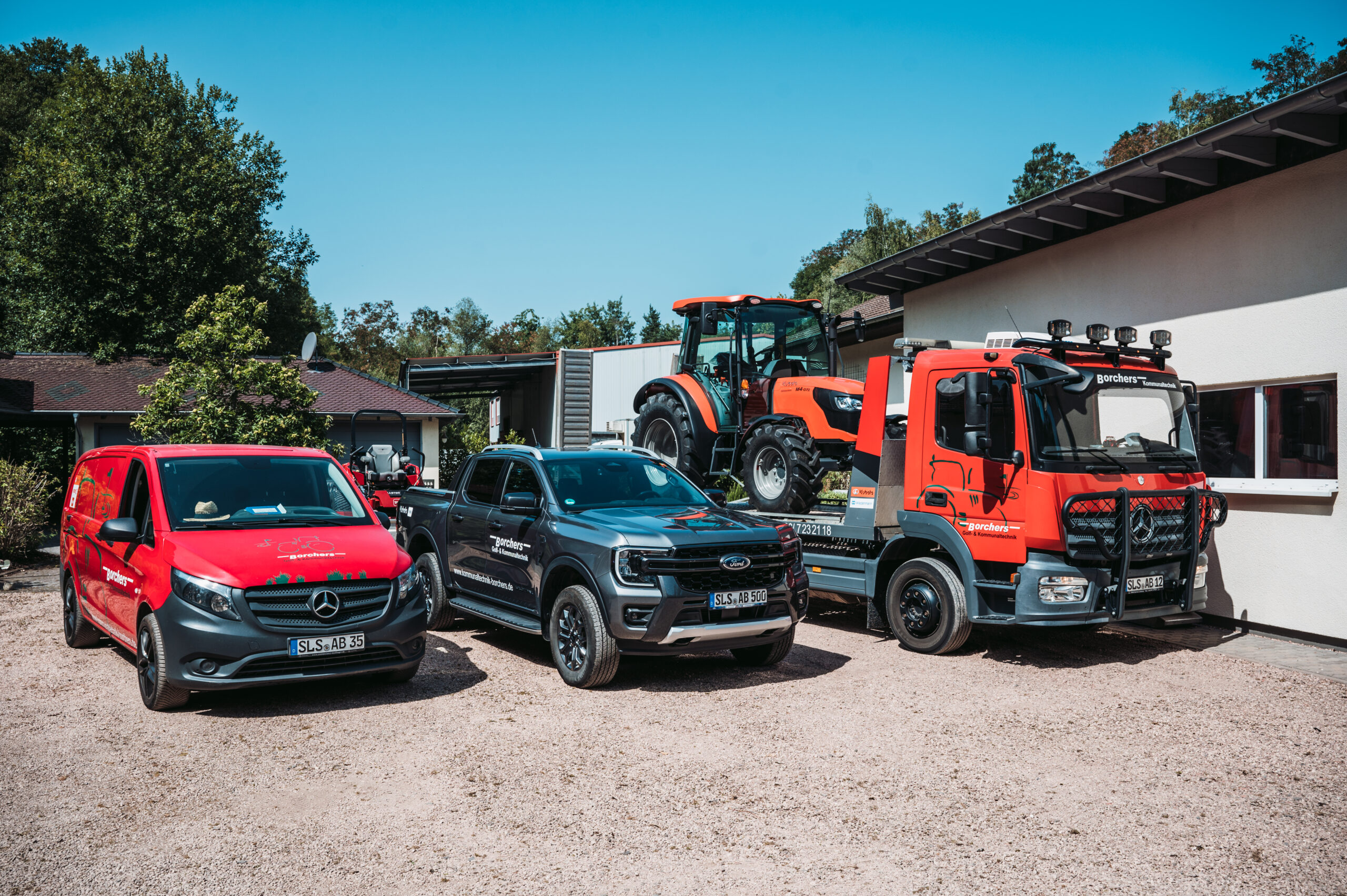 Fuhrpark von Borchers für Golf- und Kommunaltechnik im Saarland